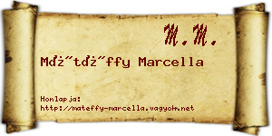 Mátéffy Marcella névjegykártya